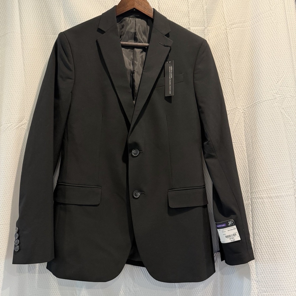 Men's JF J. Ferrar Ultra Comfort Slim Fit Suit Jacket -‎ Black - 38 Reg - NWT